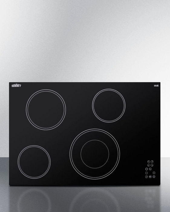 Summit 30" Wide 208-240V 4-Burner Radiant Cooktop Refrigerator Accessories Summit Appliance