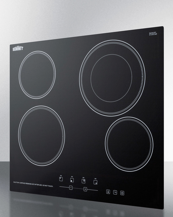 Summit 24" Wide 230V 4-Burner Radiant Cooktop Refrigerator Accessories Summit Appliance