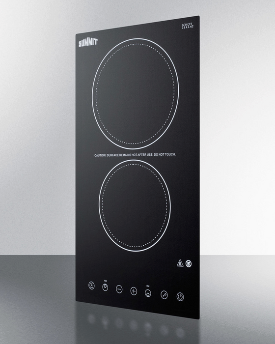 Summit 12" Wide 230V 2-Burner Radiant Cooktop Refrigerator Accessories Summit Appliance