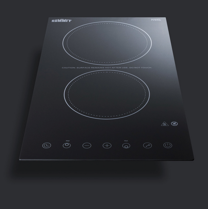 Summit 12" Wide 230V 2-Burner Radiant Cooktop Refrigerator Accessories Summit Appliance