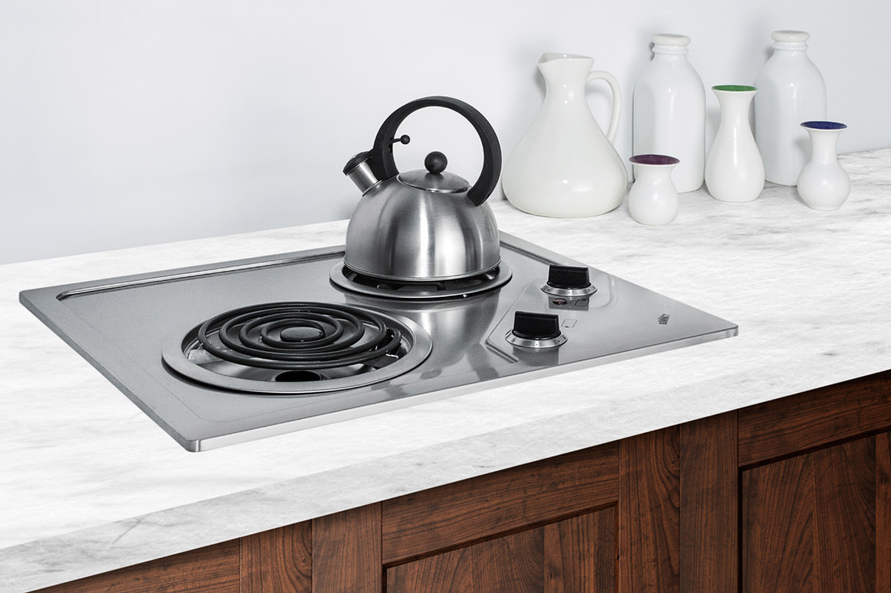 Summit 21" Wide 230V 2-Burner Coil Cooktop Refrigerator Accessories Summit Appliance