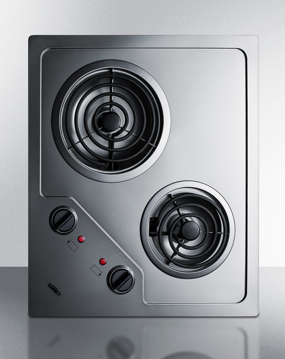 Summit 21" Wide 230V 2-Burner Coil Cooktop Refrigerator Accessories Summit Appliance