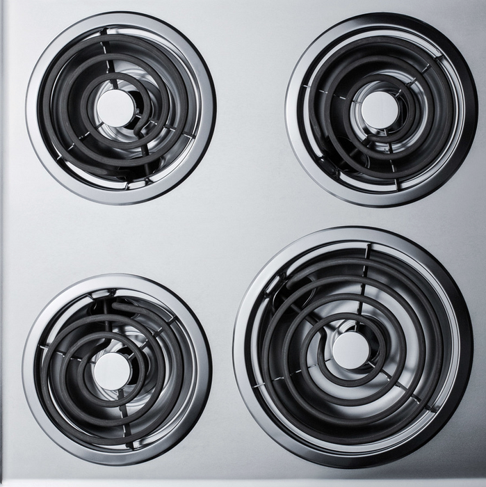 Summit 24" Wide 230V 4-Burner Coil Cooktop Refrigerator Accessories Summit Appliance