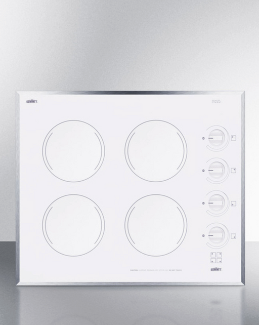 Summit 24" Wide 230V 4-Burner Radiant Cooktop Refrigerator Accessories Summit Appliance