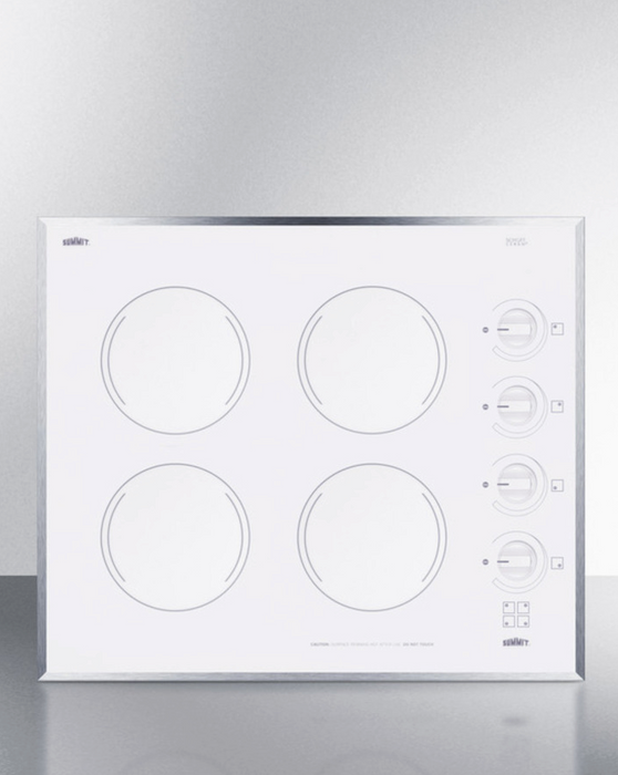Summit 24" Wide 230V 4-Burner Radiant Cooktop Refrigerator Accessories Summit Appliance
