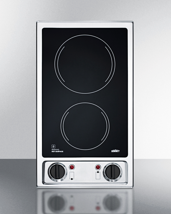 Summit 12" Wide 115V 2-Burner Radiant Cooktop Refrigerator Accessories Summit Appliance