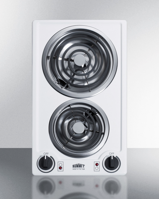 Summit 12" Wide 230V 2-Burner Coil Cooktop Refrigerator Accessories Summit Appliance