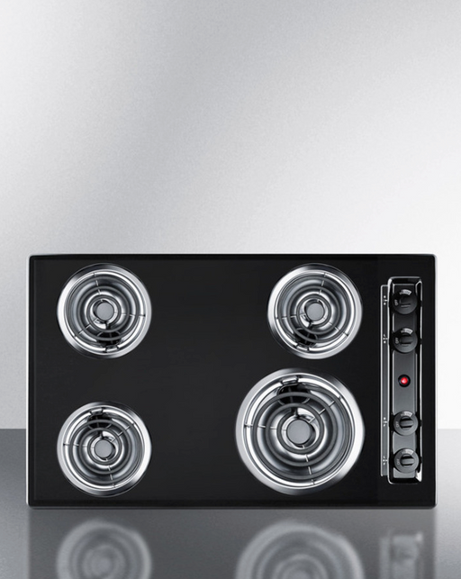 Summit 30" Wide 4-Burner Coil Cooktop Refrigerator Accessories Summit Appliance