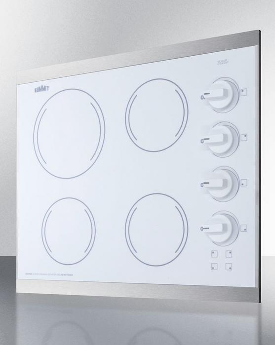 Summit 24" Wide 230V 4-Burner Radiant Cooktop Refrigerator Accessories Summit Appliance