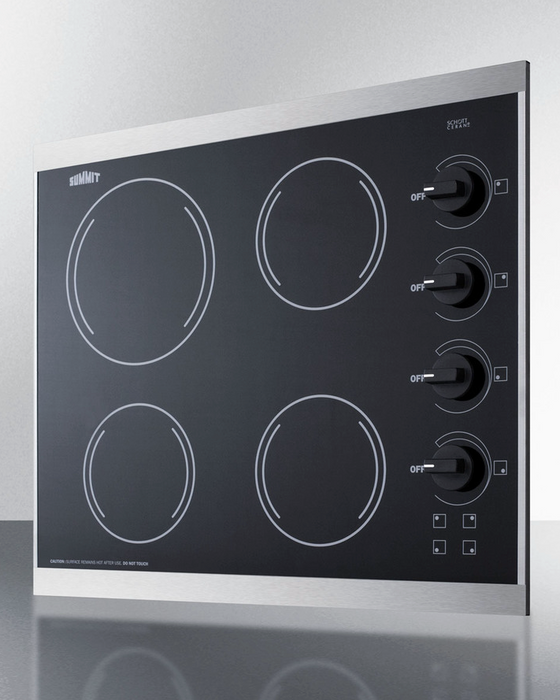 Summit 24" Wide 230V 4-Burner Radiant Cooktop Refrigerator Accessories Summit Appliance