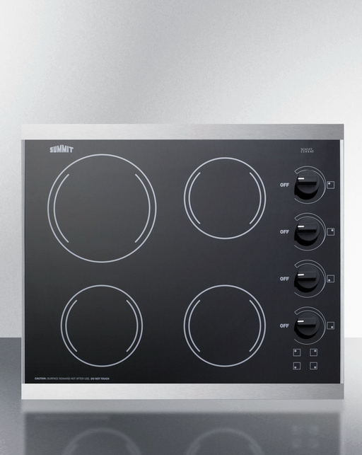 Summit 24" Wide 230V 4-Burner Radiant Cooktop Refrigerator Accessories Summit Appliance   