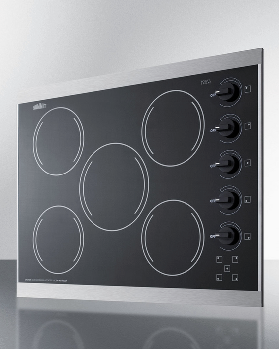 Summit 27" Wide 230V 5-Burner Radiant Cooktop Refrigerator Accessories Summit Appliance