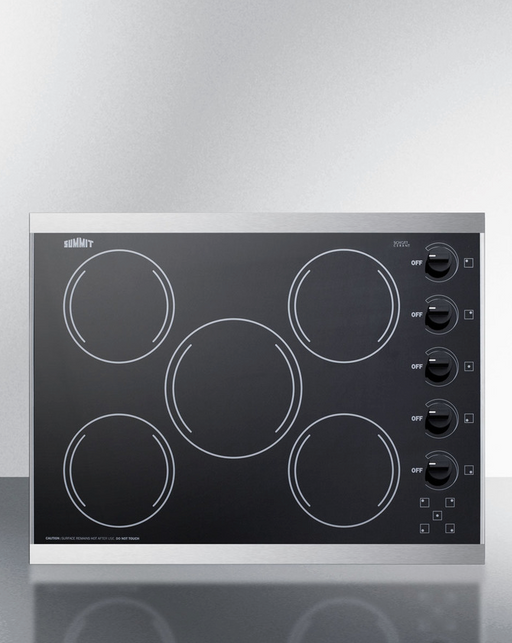 Summit 27" Wide 230V 5-Burner Radiant Cooktop Refrigerator Accessories Summit Appliance