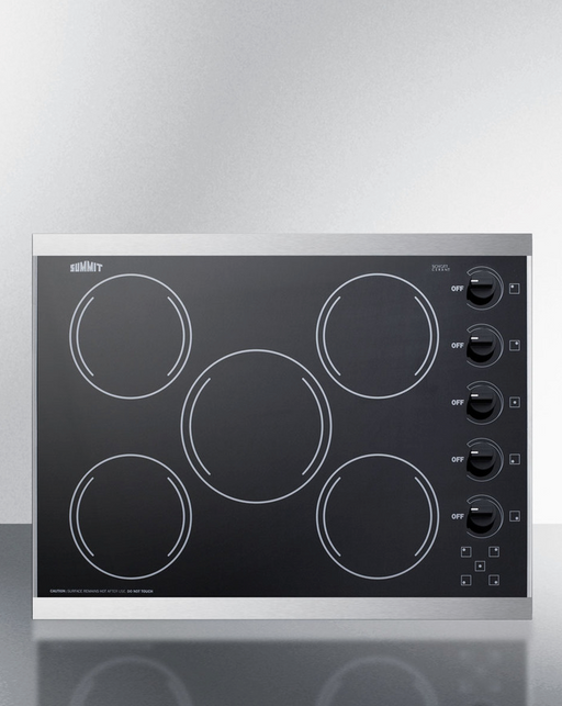 Summit 27" Wide 230V 5-Burner Radiant Cooktop Refrigerator Accessories Summit Appliance   