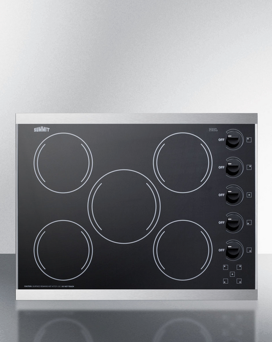 Summit 27" Wide 230V 5-Burner Radiant Cooktop Refrigerator Accessories Summit Appliance