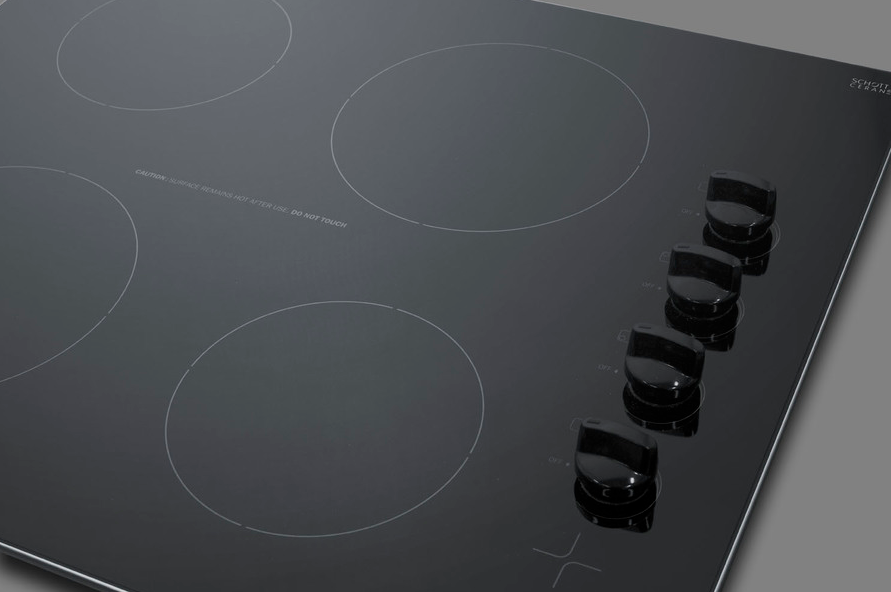 Summit 24" Wide 230V 4-Burner Radiant Cooktop Refrigerator Accessories Summit Appliance