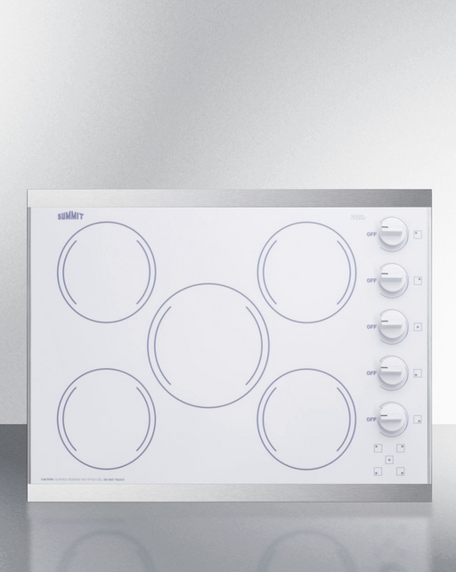 Summit 27" Wide 230V 5-Burner Radiant Cooktop Refrigerator Accessories Summit Appliance