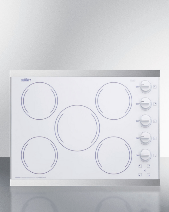 Summit 27" Wide 230V 5-Burner Radiant Cooktop Refrigerator Accessories Summit Appliance