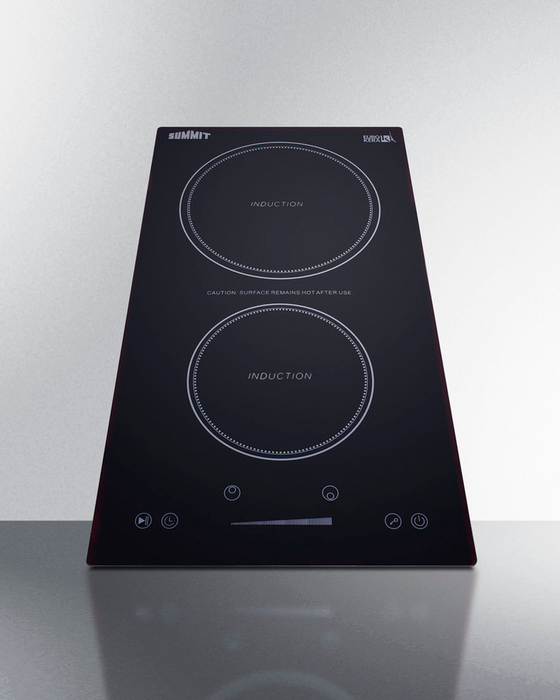 Summit 12" Wide 115V 2-Zone Induction Cooktop, Cord Included Refrigerator Accessories Summit Appliance
