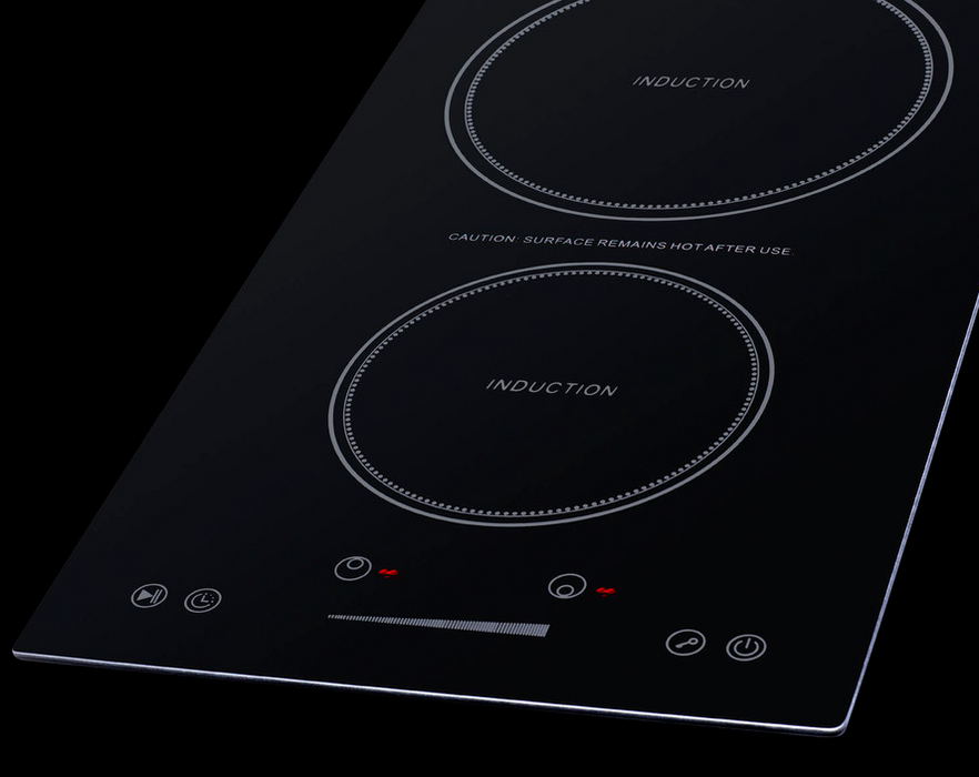 Summit 12" Wide 115V 2-Zone Induction Cooktop, Cord Included Refrigerator Accessories Summit Appliance