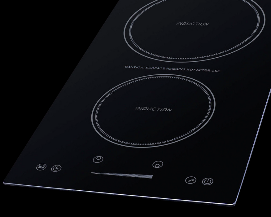 Summit 12" Wide 115V 2-Zone Induction Cooktop, Cord Included Refrigerator Accessories Summit Appliance