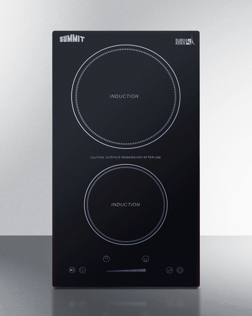Summit 12" Wide 115V 2-Zone Induction Cooktop, Cord Included Refrigerator Accessories Summit Appliance