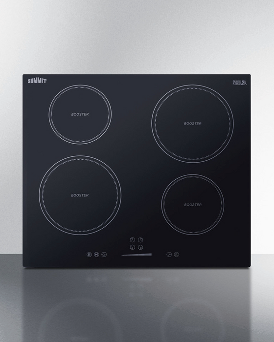 Summit 24" Wide 208-240V 4-Zone Induction Cooktop Refrigerator Accessories Summit Appliance