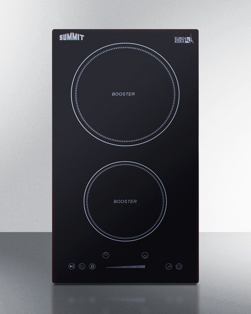 Summit 12" Wide 208-240V 2-Zone Induction Cooktop Refrigerator Accessories Summit Appliance