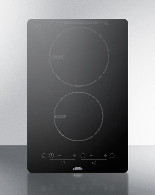 Summit 13" Wide 120V 2-Burner Induction Cooktop Refrigerator Accessories Summit Appliance