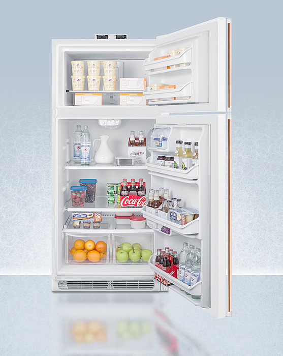 Summit 30" Wide Break Room Refrigerator-Freezer with Antimicrobial Pure Copper Handle Refrigerator Accessories Summit Appliance