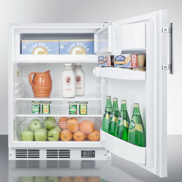Summit 24" Wide Break Room Refrigerator-Freezer, ADA Compliant Refrigerator Accessories Summit Appliance   