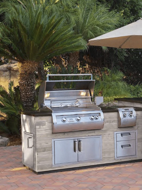 Fire Magic Grills ID660-FOD-77BA 77 / ID660-SPD-77BA Inch Reclaimed Wood Island System, French Barrel Oak / Silver Pine BBQ GRILL CG Products