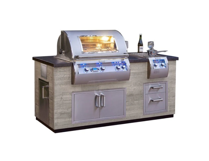 Fire Magic Grills ID660-FOD-77BA 77 / ID660-SPD-77BA Inch Reclaimed Wood Island System, French Barrel Oak / Silver Pine BBQ GRILL CG Products