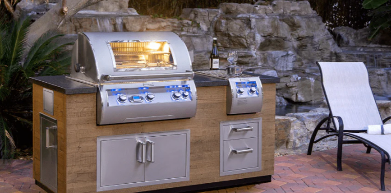 Fire Magic Grills ID660-FOD-77BA 77 / ID660-SPD-77BA Inch Reclaimed Wood Island System, French Barrel Oak / Silver Pine BBQ GRILL CG Products