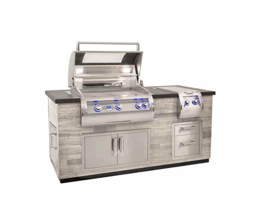 Fire Magic Grills ID660-FOD-77BA 77 / ID660-SPD-77BA Inch Reclaimed Wood Island System, French Barrel Oak / Silver Pine BBQ GRILL CG Products Silver Pina