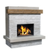 American Fyre Designs Brooklyn 68-Inch Free Standing Outdoor Gas Fireplace Fireplaces CG Products French Barrel Oak Liquid Propane - $1566.00 