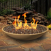 American Fyre Designs Marseille 32-Inch Round Concrete Gas Fire and Water Bowl Fireplaces CG Products   