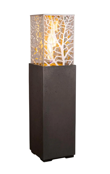 American Fyre Designs Magnolia 66-Inch Tall Outdoor Gas Fire Lantern Fireplaces CG Products Black lava Manual Ignition System