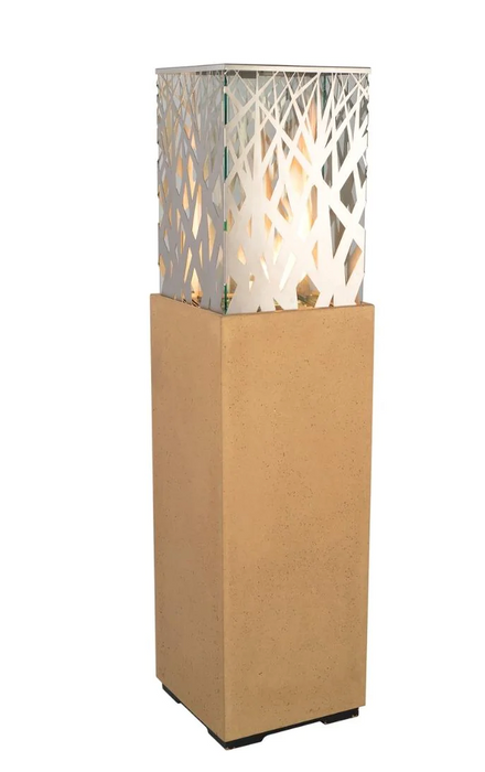 American Fyre Designs Nest 66-Inch Tall Outdoor Gas Fire Lantern Fireplaces CG Products Cafe Blanco Manual Ignition System