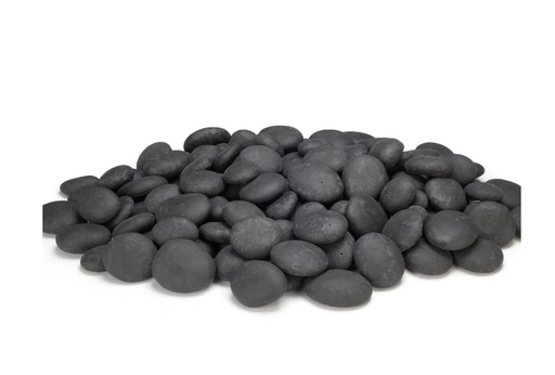American Fyre Designs Decorative Stones for Gas Fire Pits Fireplaces CG Products Creekstone Black (140 pcs)  
