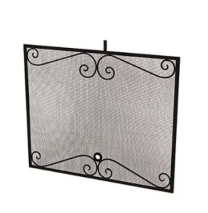 American Fyre Designs Black Scroll Screen for Cordova Fireplace Fireplaces CG Products For Petite & Grand Petite Cordova