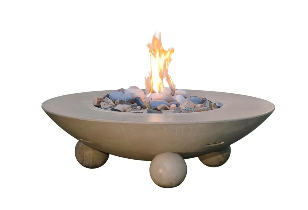 American Fyre Designs Versailles 54-Inch Round Gas Fire Pit Table Fireplaces CG Products Smoke Manual Ignition System
