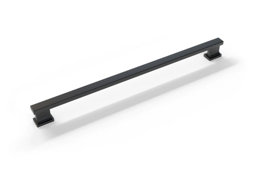 Contemporary Large Handle furniture New Age Matte Black one pair