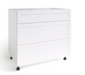 Home Three Drawer Cabinet furniture New Age White 36'' 
