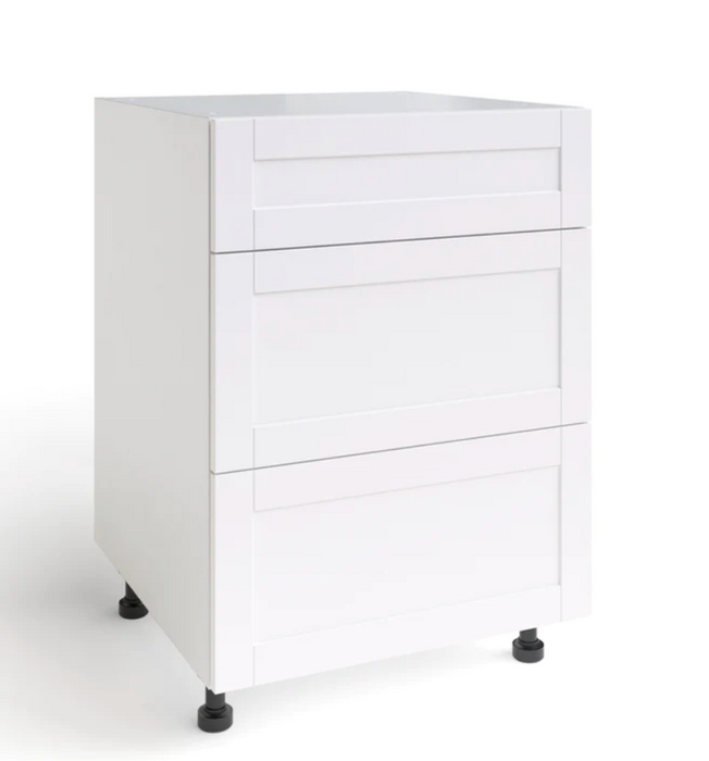 Home Three Drawer Cabinet furniture New Age White 24'' 