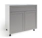 Home Two Door with Single Drawer Cabinet furniture New Age Grey 36'' 