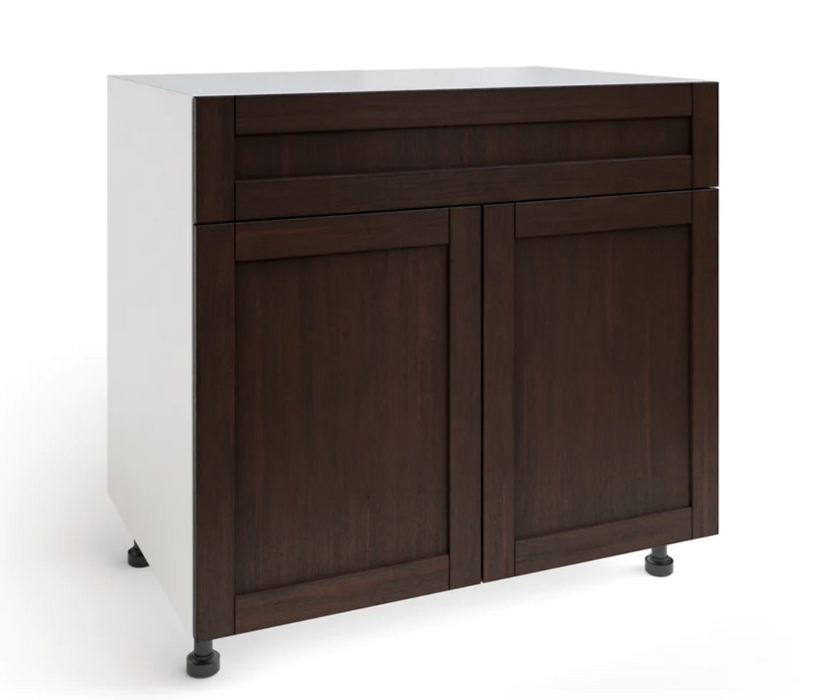 Home Two Door with Single Drawer Cabinet furniture New Age Espresso 36'' 