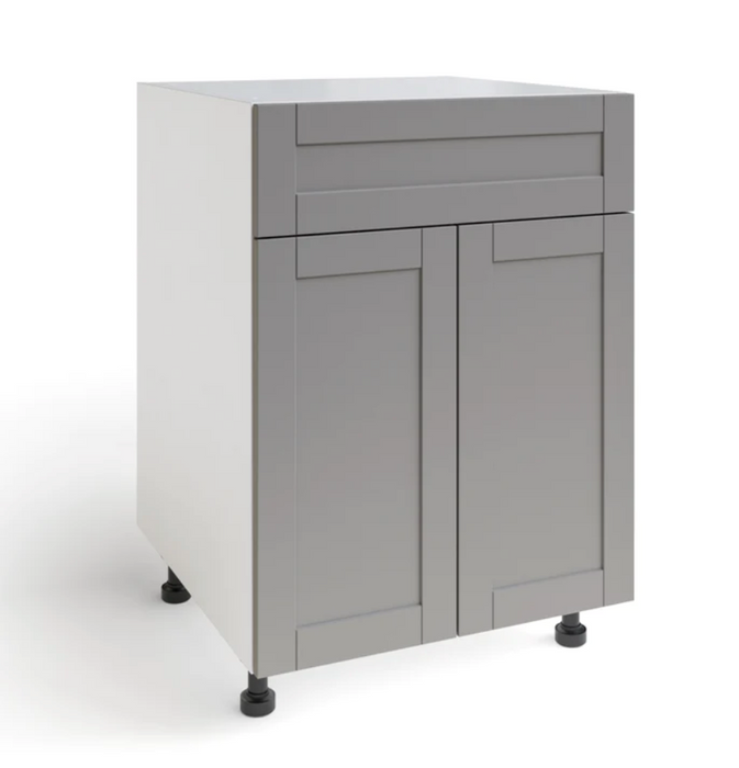 Home Two Door with Single Drawer Cabinet furniture New Age Grey 24'' 