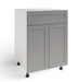 Home Two Door with Single Drawer Cabinet furniture New Age Grey 24'' 