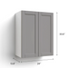 Home Two Door Wall Cabinet 30.6H furniture New Age Grey 24'' 